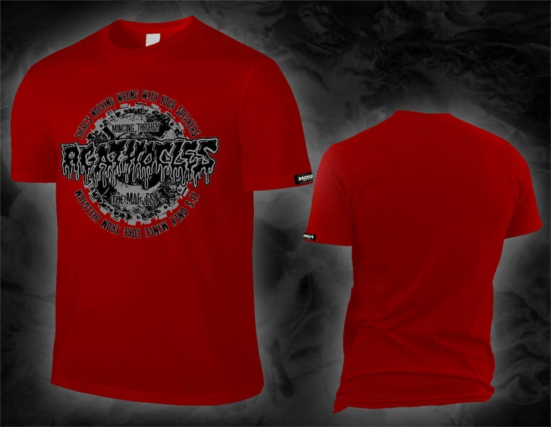 AGATHOCLES "mincing through the maples" red shirt