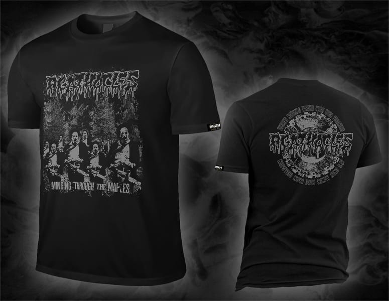 AGATHOCLES "mincing through the maples" black shirt