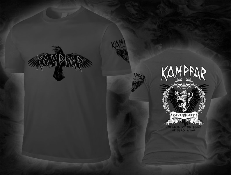 kampfar_ravenheart_grey_Shirt