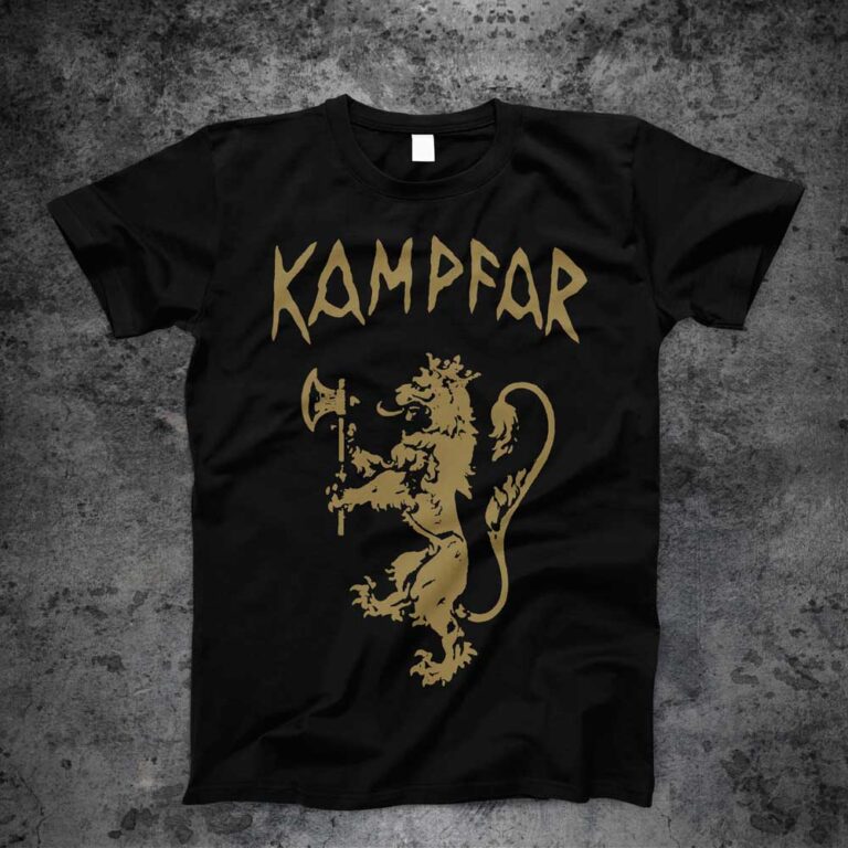 Kampfar_Lion_Front_gold-Shirt