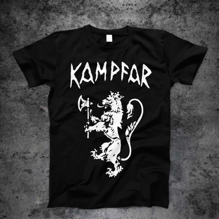 Kampfar_Lion_Front_white-Shirt