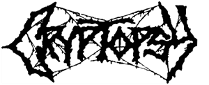 Cryptopsy_logo Animate Records Metal Mailorder, Label, Online Webstore, Vinyl LP CD T-Shirt Tape, Death Black Grind Crust Doom, KAMPFAR, HATE, THE RUINS OF BEVERAST merchandise